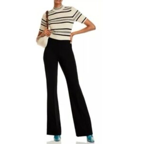 Theory Shisila Reactive Flare Cords in Black - Picture 2 of 9